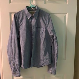 A&F casual shirt, light blue checkers, Size L
